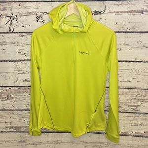 Marmot Women’s Lightweight Chartreuse Hoodie, Size Small